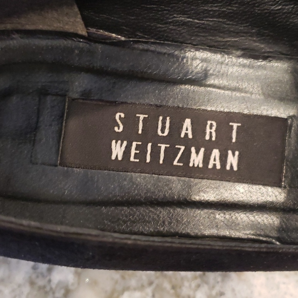 Stuart Weitzman Gorham Black suede small heel pump - Picture 4 of 12